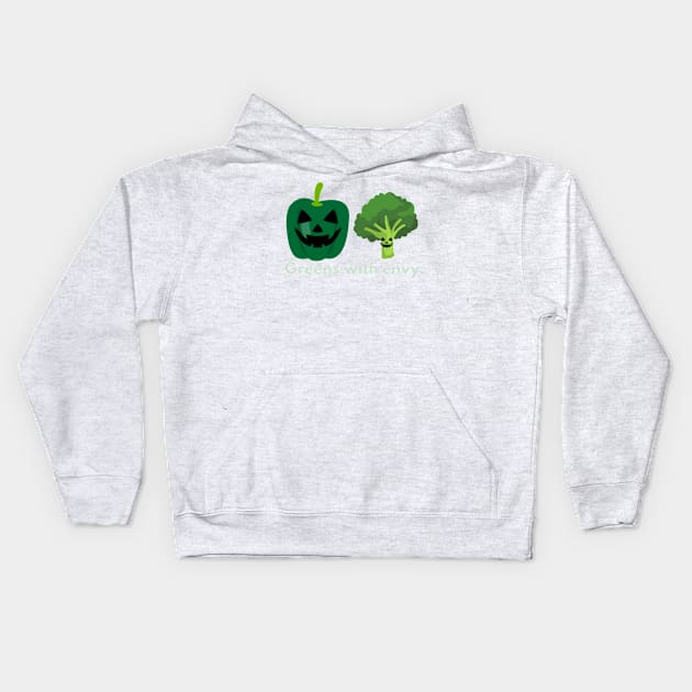 Greens with envy | Funny Halloween design Kids Hoodie by Fayn